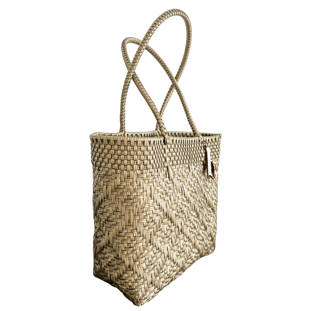 Solid Gold Handwoven Bag