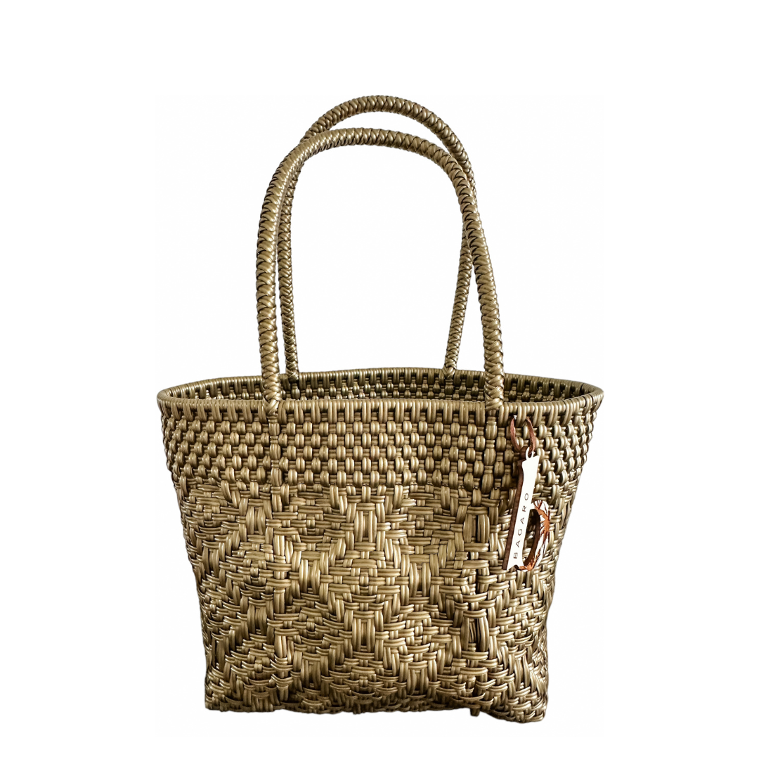 Solid Gold Handwoven Bag