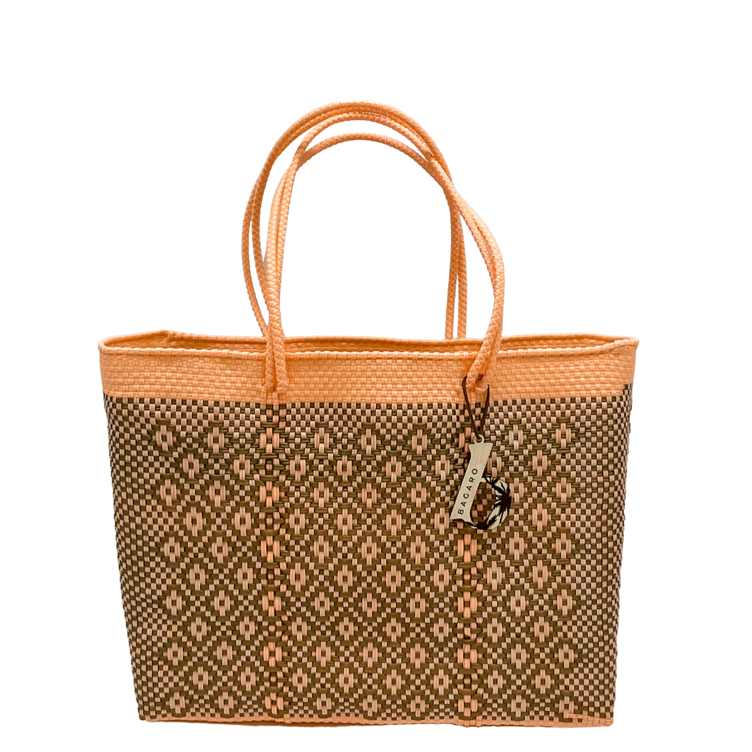Peaches and Cream Handwoven Bag