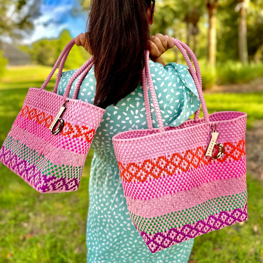 Flamingo Handwoven Bag
