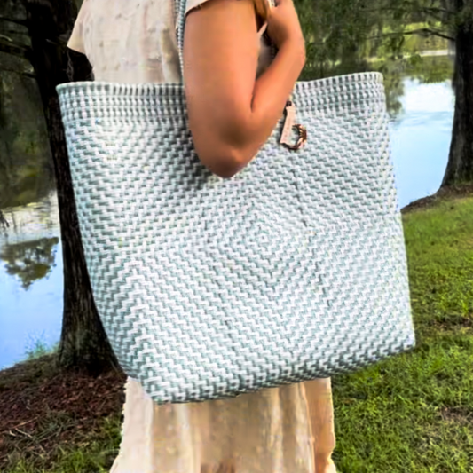Dreamy Blue Handwoven Bag