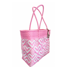 Load image into Gallery viewer, Pink Hearts Handwoven Bag
