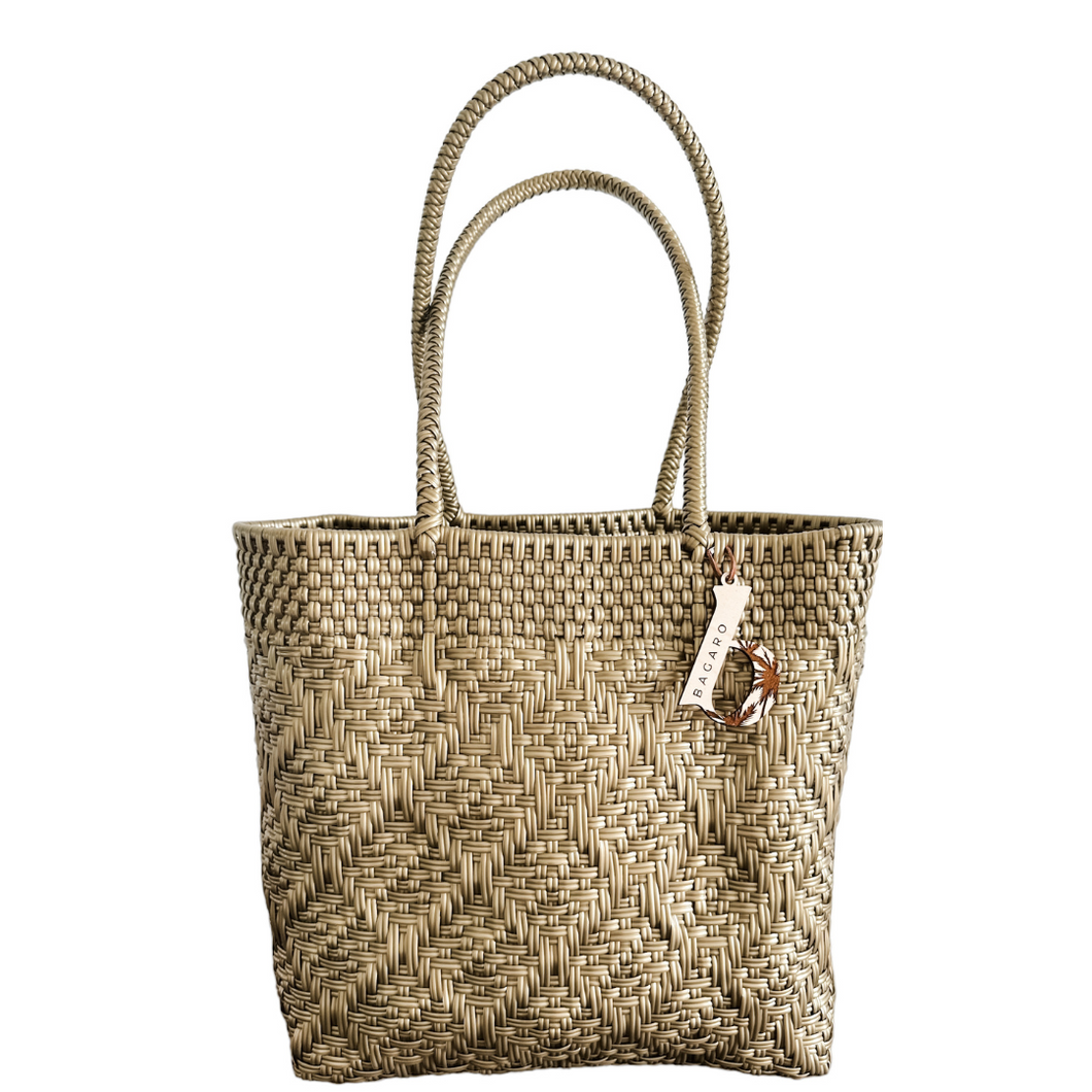 Solid Gold Handwoven Bag