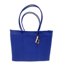 Load image into Gallery viewer, Ring in the Blue Year Handwoven Bag
