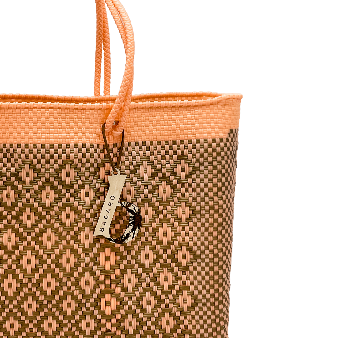 Peaches and Cream Handwoven Bag