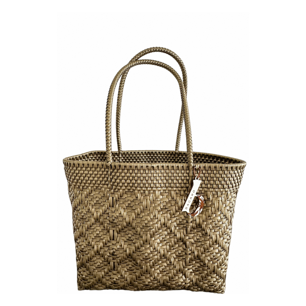 Solid Gold Handwoven Bag